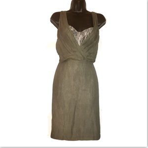 Addison silk olive green dress